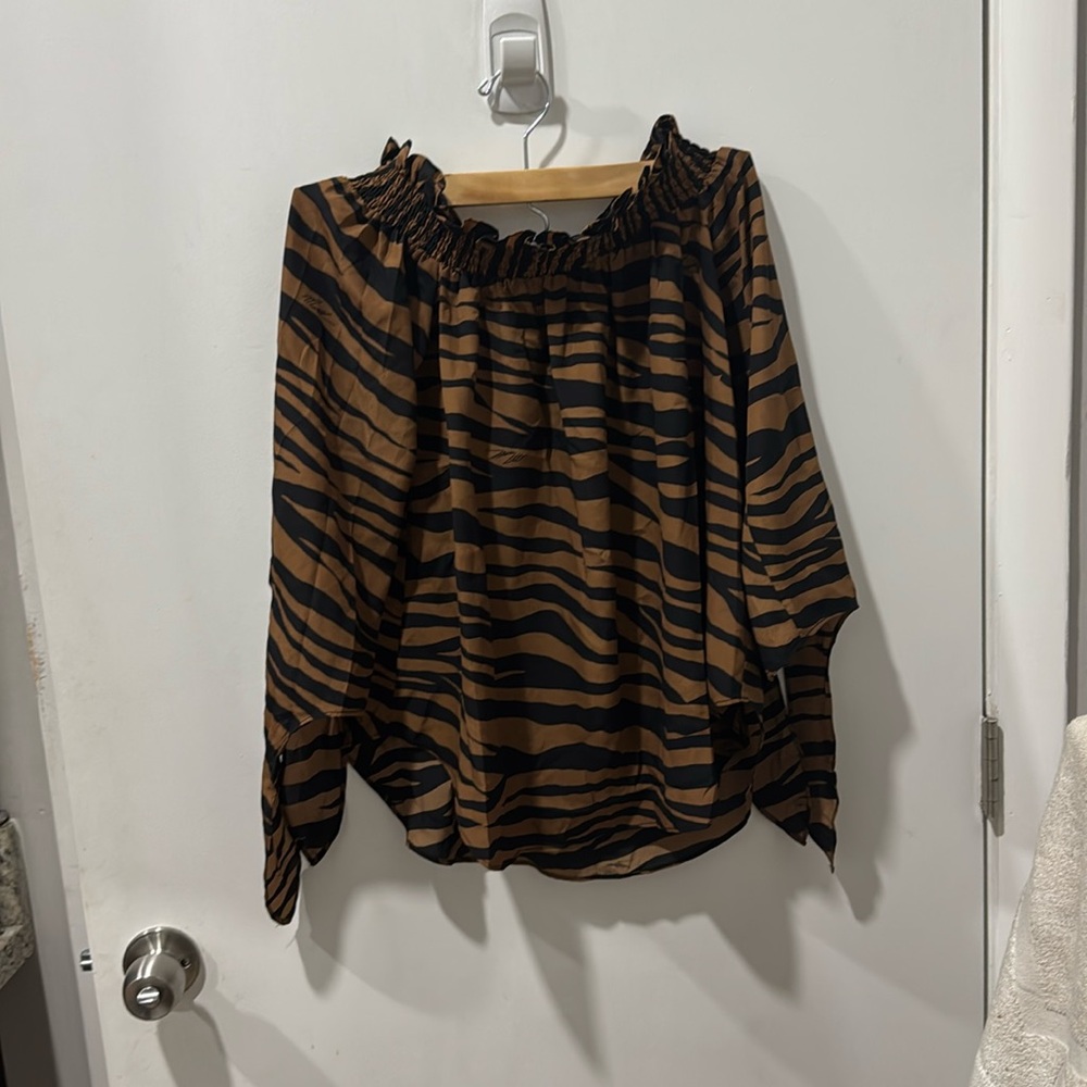 MK Blouse black/brown new